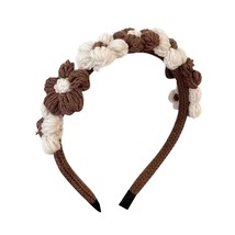 Flower Headband for Women Girls Cotton Hair Hoop Made of Hand Knitting Hair Acce - £15.80 GBP