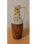 Vtg MCM S.S. Kresge Wood &amp; Porcelain Oil Vinegar Cruet Japan No Stopper - $15.95