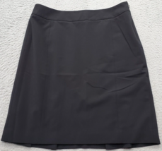 White House Black Market Pencil Skirt Women&#39;s 8 Black Lined Pleated Side... - £15.66 GBP