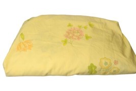Lady Pepperell 70s Floral Full Fitted No Iron Percale Sheet 303 Yellow 54 x 75 - £13.61 GBP