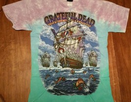 New Grateful Dead Ship Of Fools Tie Dye T-Shirt Double Sided Licensed Rock Shirt - £23.67 GBP+