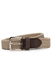 Fashion &amp; elegant braided belt on vegan leather with square sleek silver... - £32.20 GBP+