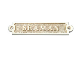 Solid Brass Seaman Sign 6&quot;&quot; - $11.99