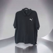 Puma Polo Shirt Mens XXL Logo Short Sleeve Casual  Blackw/ White Logo  R... - $9.65