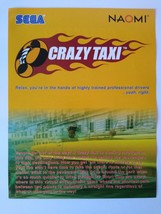 Crazy Taxi Arcade Flyer  Original 1999 Video Game Art 8.5&quot; x 11&quot; Vintage Retro  - £16.06 GBP