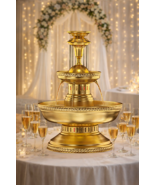 GOLD WEDDING CHAMPAGNE FOUNTAIN GOLD EVENT COCKTAIL FOUNTAIN BAR DECOR H... - $1,661.22