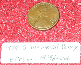 1979 D Memorial Penny Filled &#39;D&#39;, Die Chip/Crack Errors; Rare Old Coin Money - £19.62 GBP
