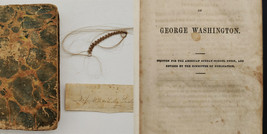 1842 Vintage Life Of George Washington W Hair Braid Todd Academia Pa Meminger - £97.17 GBP