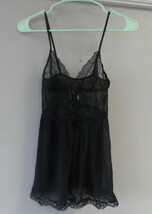 Adore Me Women&#39;s Lace See Through Risque Slip Babydoll 62844 Black Size ... - $14.24