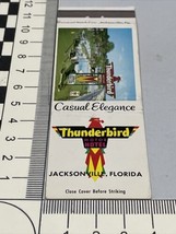 Vintage Matchbook Cover  Thunderbird Motor Hotel  Jacksonville, FL  gmg Unstruck - £9.43 GBP