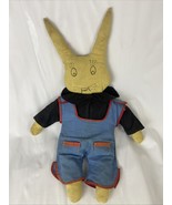 Antique Stuffed Toy Rabbit Vintage Primitive Folk Art Homemade 20&quot; Tall - $161.69 CAD