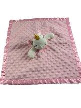 Pro Goleem Pink Unicorn Lovey Security Blanket Satin Underside Girls Minky - $11.88