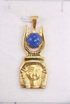 Egyptian Handmade Goddess Hathor The Divine Feminine Gold 18K Pendant 7 Gr - £617.17 GBP