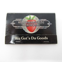 Vtg Matchbook Strawberry Fields Head World Dallas Texas 1980s Strawberry... - $7.99