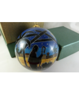 Li Bien Hand Painted Round Ornament 2015 Nativity Scene Large 3.5" Blue Pier 1 - $414.73 MXN