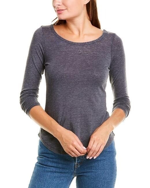 J.Crew Sz L Maeve Hex Artist Tee Shirt Scoop Neck Stretch Pullover - $11.59