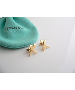 Tiffany &amp; Co Picasso 18K Gold Medium X Kiss Earrings Studs Rare Gift Pou... - £743.92 GBP
