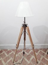 Antique Designer Nautical Teak Wood Tripod Floor Lighting Lamp Use With Shade - £66.99 GBP