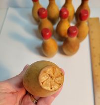 10 Wood Bowling Pins & 1 Ball For Table Top image 6