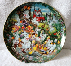 Bill Bell 1995 Pepsi Cola Plate Easter Greetinga Bunny Rabbits Limited Ed - £7.99 GBP