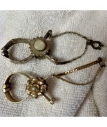 Vintage glove holders two total gold tone and silver tone - $25.00