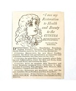 Cuticura Medical Soap Cure 1885 Advertisement Victorian Quack Medicine A... - €17,14 EUR