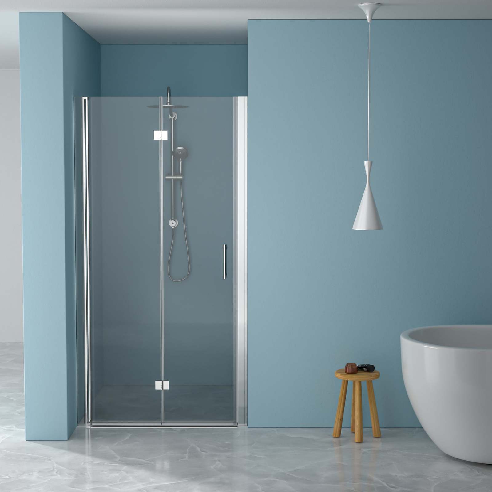Frameless Shower Door 30x72 Chrome Tempered Glass - $298.99