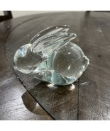 Paperweight Bunny Rabbit  BALOS Hand Blown Glass Sticker - $19.79