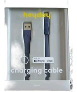 Two (2) heyday™ Navy Blue iPhone/iPad Charging Cable ~ 3&#39; Long Cable to USB - $28.05 CAD