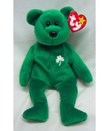 ERRORS TY Beanie Baby GREEN ERIN W/ SHAMROCK TEDDY BEAR 8&quot; Stuffed Anima... - £1,582.72 GBP