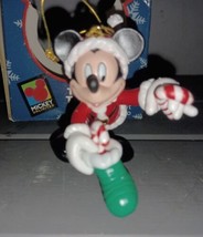 Vintage Mickey Mouse Tree-rific Treasures Candy Christmas Ornament Enesc... - $11.00