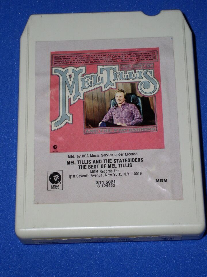 Mel Tillis 8 Track Tape Cartridge The Best Of Vintage 1976 MGM S124453 - $14.99