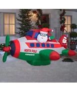 Holiday Living 4.7-ft Animatronic Lighted Christmas Inflatable Santa Plane - £110.29 GBP
