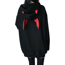 Kawaii Clothing Harajuku Demon Wings Hoodie Sweatshirt Punk Gothic Black... - £33.14 GBP