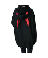 Kawaii Clothing Harajuku Demon Wings Hoodie Sweatshirt Punk Gothic Black... - £33.14 GBP