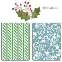 Sizzix Basic Grey Alpine Pattern And Flowers Set Embossed Folders And Sizzlits D - £17.33 GBP