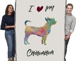 I Love My Chihuahua Paint Splash Blanket - Gift For Dog Lovers - Tapestr... - £61.30 GBP