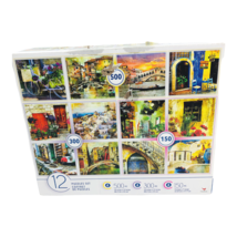 12 Puzzles 500,300,150 Piece Puzzles 4 of each 7 unopened 5 opened Itali... - $31.84