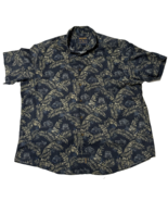 Woolrich Mens 2X-Large Button Up Shirt Short Sleeve Hawaiian Floral Leaves - $20.77