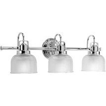 Archie Collection 3-Light Clear Double Prismatic Glass Coastal Bath Vanity Light - £152.64 GBP