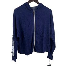 Michael Lauren Blue Zip Up Sullivan Hoodie Side Stripe Size Small New - £29.45 GBP