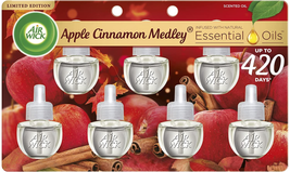 Plug in Scented Oil Refill, 7Ct, Apple Cinnamon Medley, Fall Scent, Essential Oi - £13.59 GBP