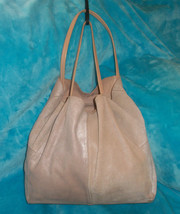 MANGO Soft Thin Suede Leather Hobo shoulder Bag - KHAKI -SLOUCHY -SPARKL... - $38.00