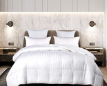 Hotel Grand White Down Luxury Comforter, Queen/Full 90&quot;X98&quot; Hypoallergenic - £110.08 GBP