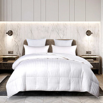 Hotel Grand White Down Luxury Comforter, Queen/Full 90&quot;X98&quot; Hypoallergenic - £111.54 GBP