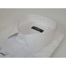 Men's Shirt By CASILA Turkey Cotton Blend Long Sleeves 501990-09 Solid White image 5