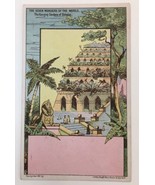 Victorian Trade Card &quot;7 Wonders&quot; Hanging Gardens of Babylon 1881 J.H. Bu... - £7.11 GBP