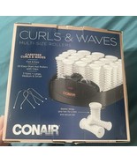 CONAIR CURLS &amp; WAVES MULTI SIZE HAIR ROLLERS W/clips- NEW IN BOX - $19.79