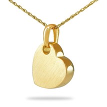 14K Cherished Solid Gold Heart Pendant/Necklace Funeral Cremation Urn for Ashes - £793.92 GBP