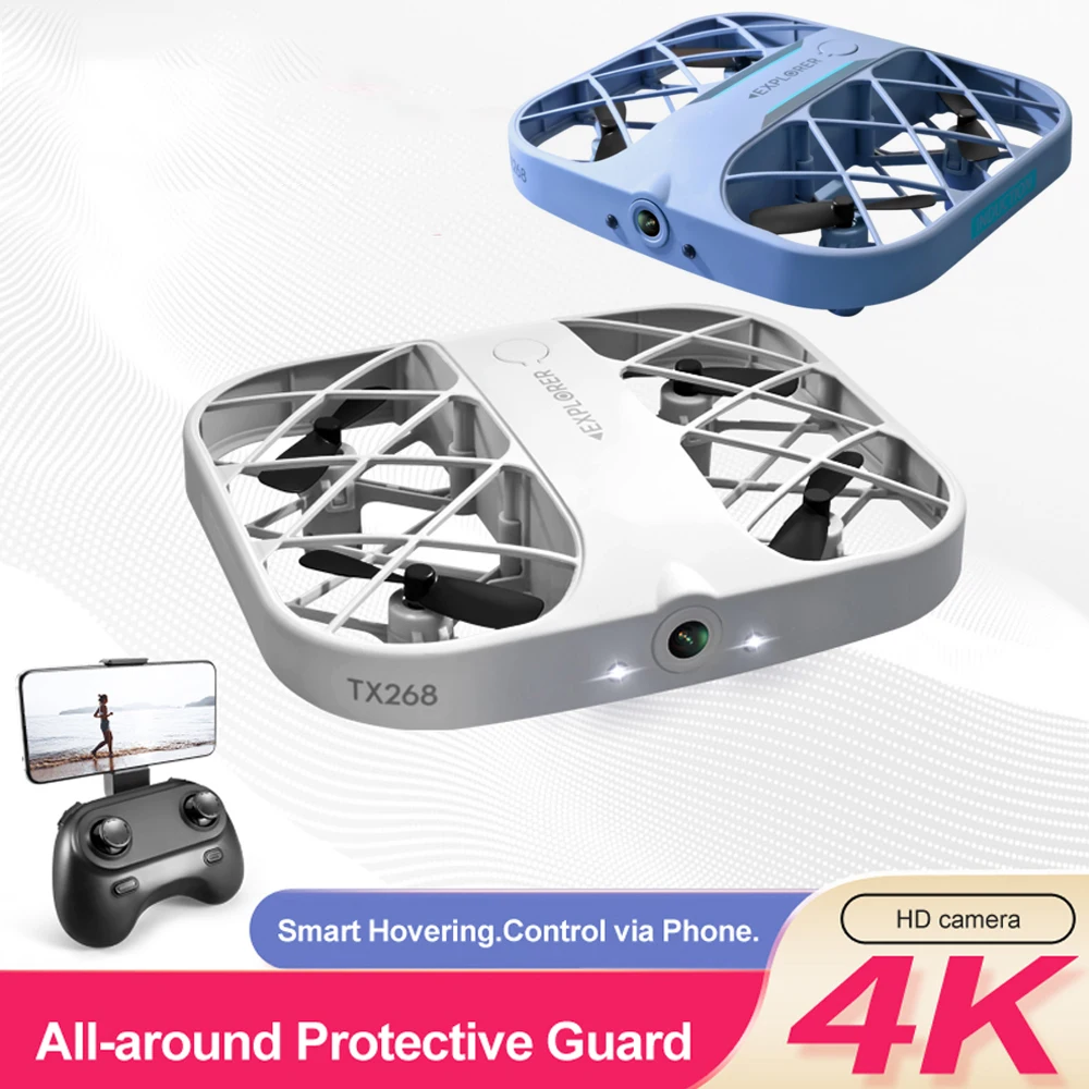 JJRC H107 Mini RC Drone WiFi FPV 4K HD Camera W/ All-around Protective Guard - £32.08 GBP+